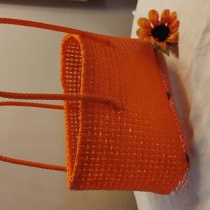 Vintage Orange Plastic Purse